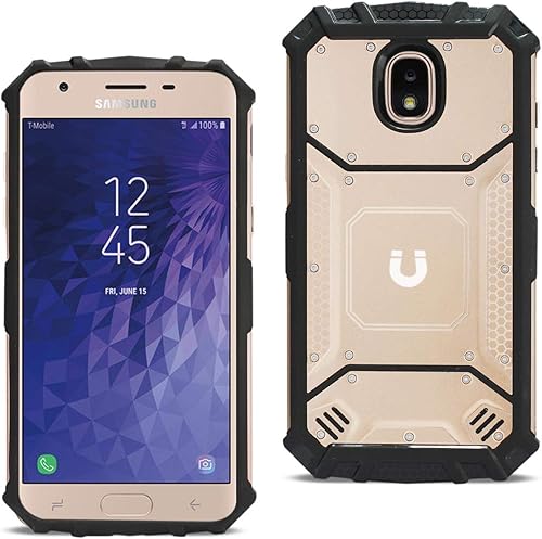 Miniatura 9 de Golden Sheeps Carcasa híbrida de metal de aluminio compatible con Samsung Galaxy J7 2018, J7 Refine, J7 Star, J7 Crown, J7 Aura, J7 Top, J7 V J7V 2