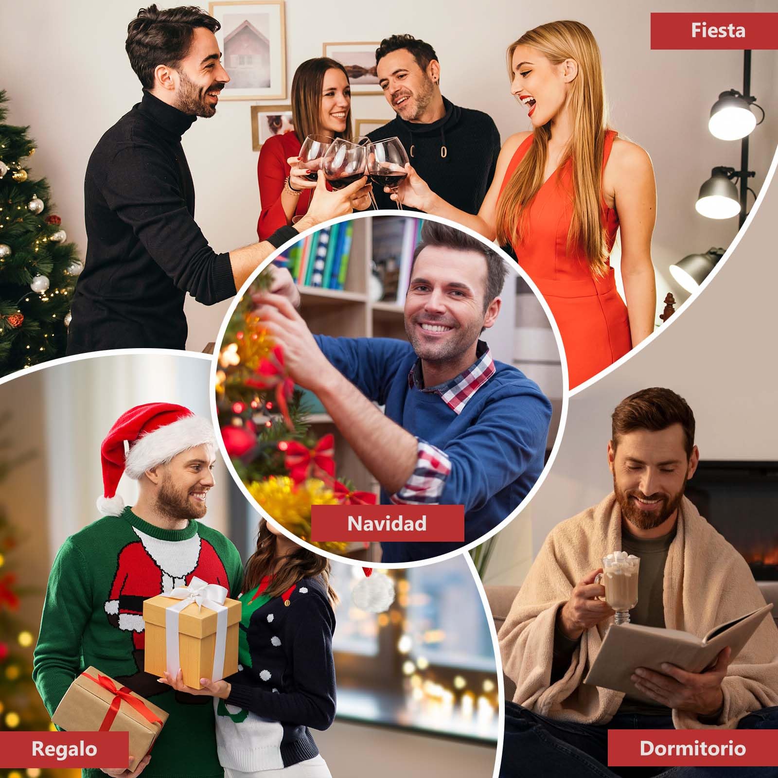 LOFIR Calcetines de Invierno de Térmicos para Hombre: Calcetines Térmicos Antideslizantes Pantufla - Calcetines Andar por Casa Hombre Gruesos con Forro Polar Regalos Navidad 1 Par 39-46