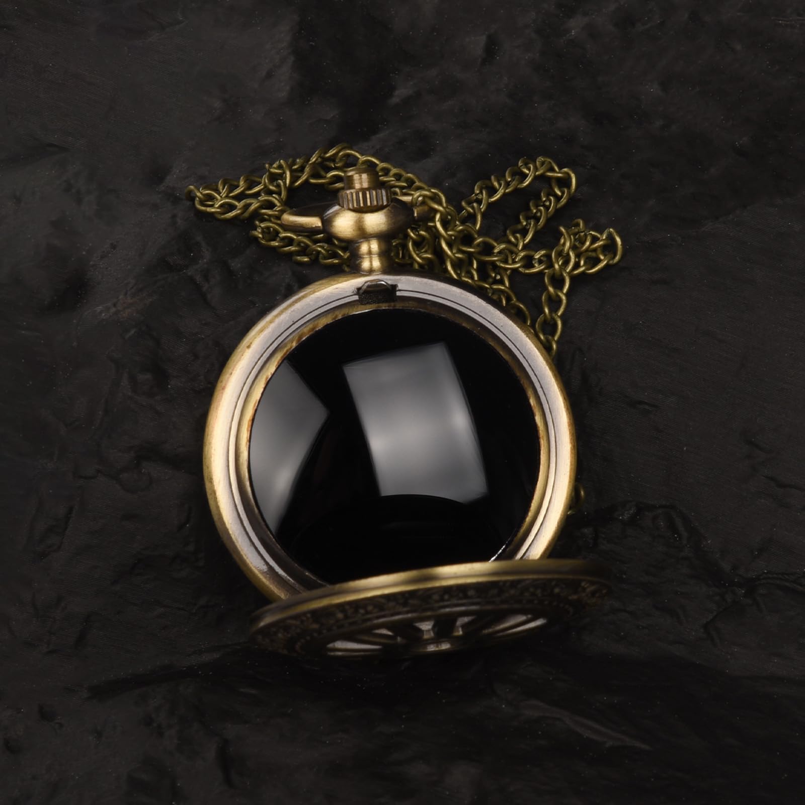 Pendentif miroir en obsidienne noire pour rituels de sorcellerie et divination