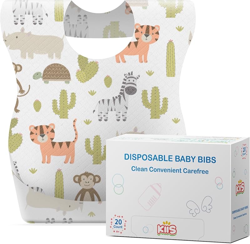 Disposable Baby Bibs for Travel - Paper Bibs for Infant, Toddlers & Kids - Travel & Daycare Essentials
