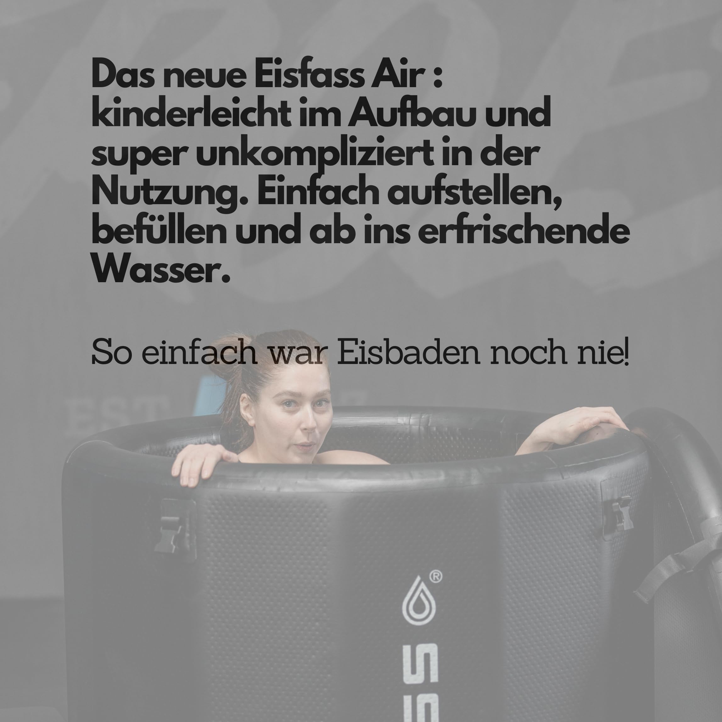 Air extra Isolierung (100 cm Ø x 95 cm hoch) für Erwachsene ideal fürs Eisbad ca. 350 Liter Eistonne Kältetherapie Regeneration nach dem Sport Eisbaden