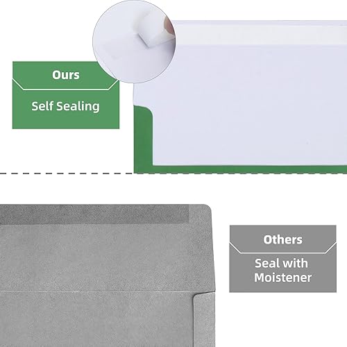 Miniatura 4 de Paquete de 18 sobres autoadhesivos color verde de 5 x 7 pulgadas, color degradado, verde desteñido, perfecto para invitaciones, cartas, fotos,