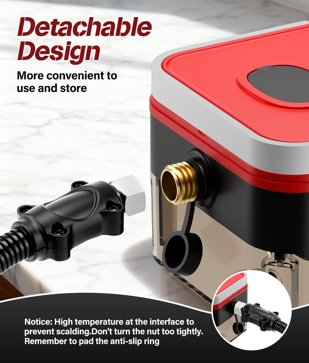 2026 Upgraded Steam Cleaner,10s Heat-Up,1.2L Tank, 6-Level Adjustable Handle,1500W Steamer for Cleaning, Portable Steamer for Cleaning with 20PCS Accessories, Steam Cleaner for Home,Car,Dirt