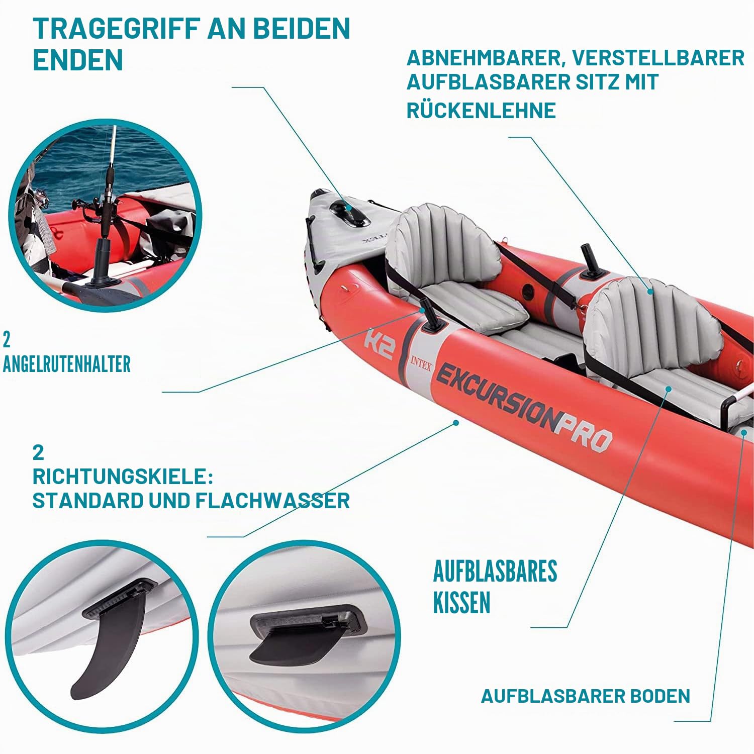 Intex - Aufblasbarer Kajak