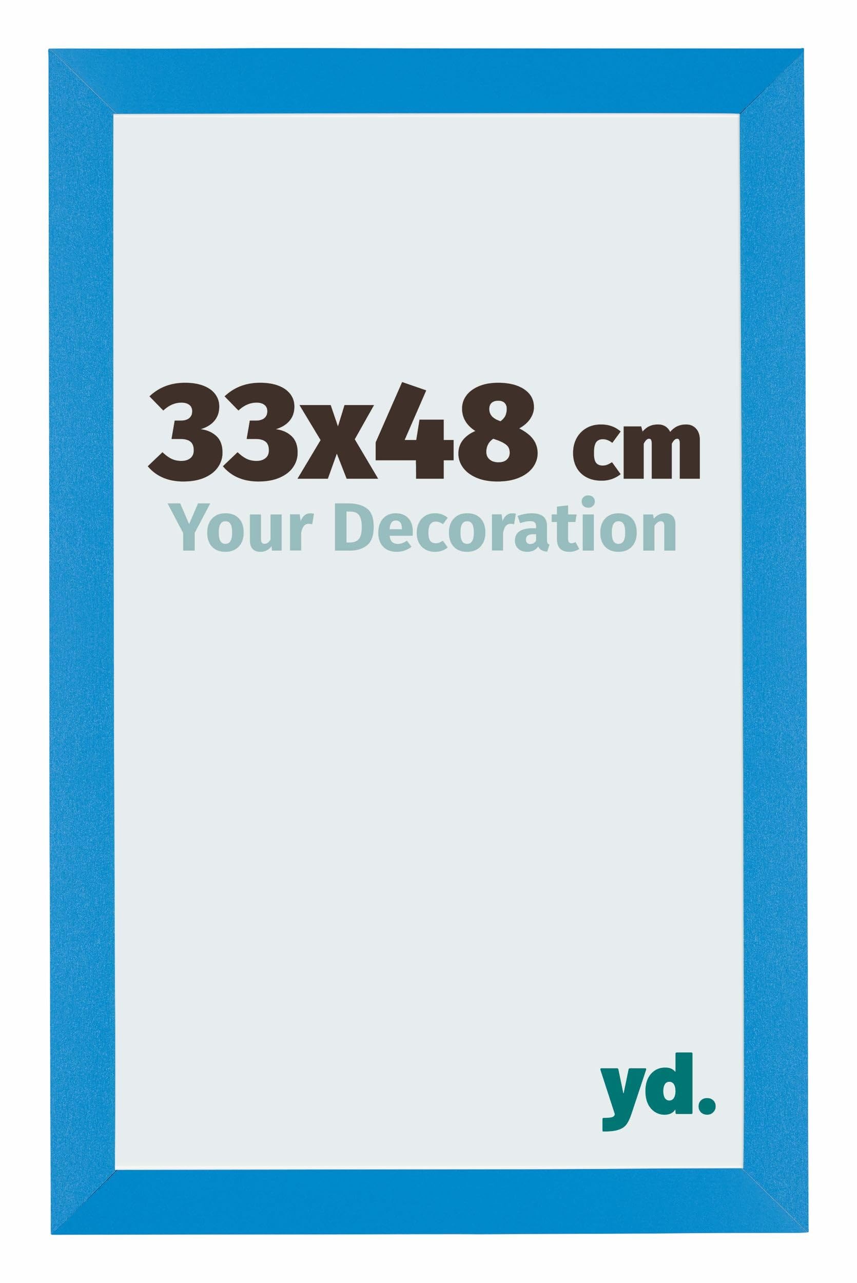 Your Decoration - Picture Frame 33x48 cm - Bright Blue - Decorative Wall Frame in MDF with Antireflection - Frame 33x48 - Mura