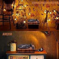 Vista 4 de popsky Record Player,Built-in Dual Channel Stereo Speakers with New Upgraded Ruby Stylus, 3-Speed Premium Retro Bluetooth Turntable Suitable for