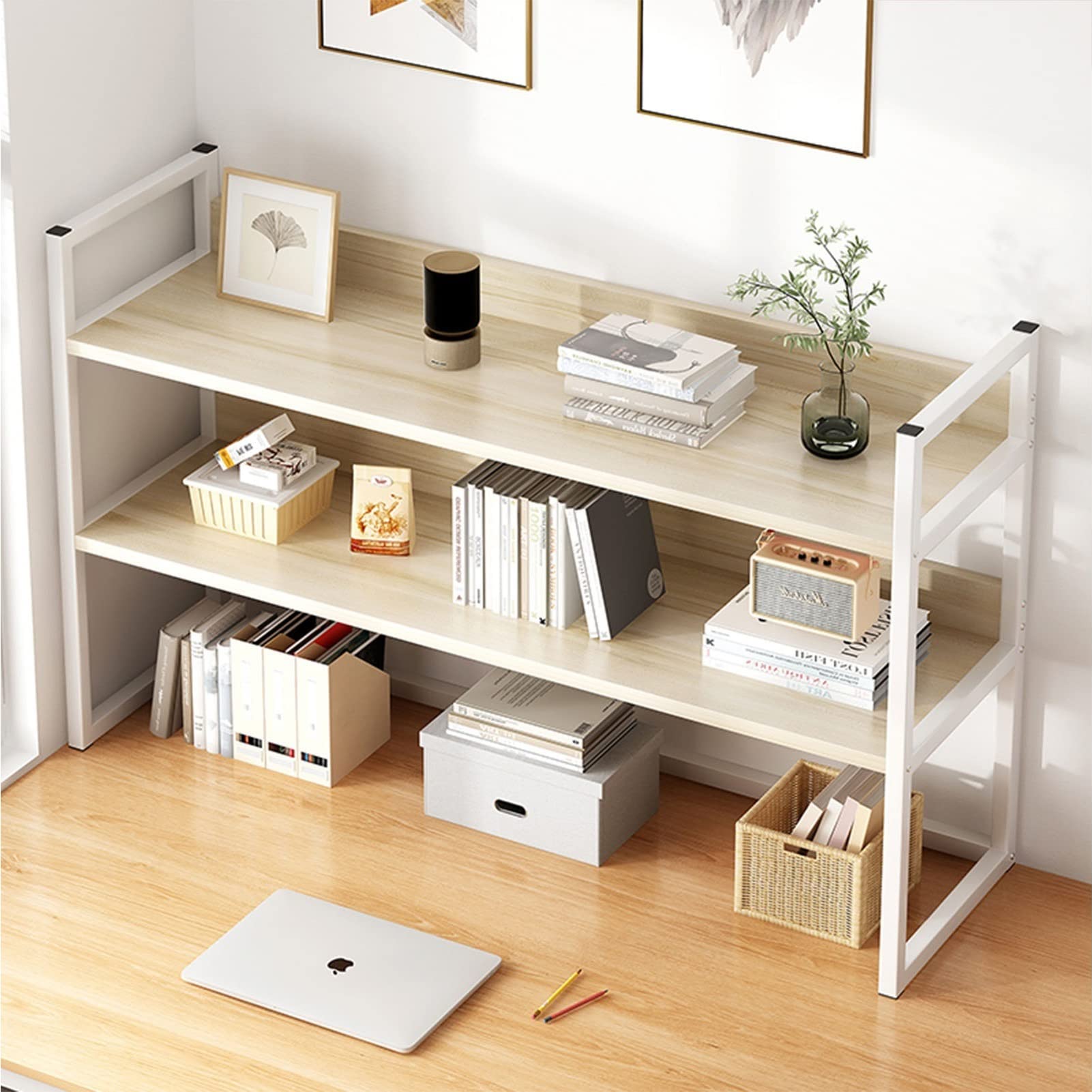 Étagère de bureau à 3 niveaux pour ranger un espace encombré