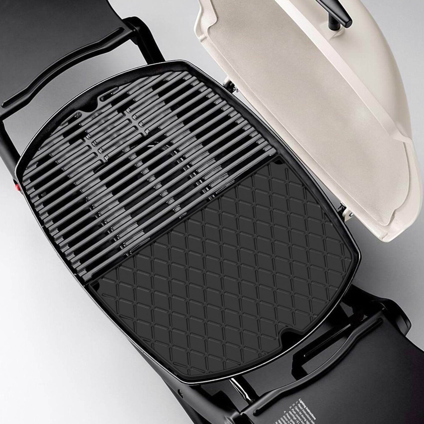 onlyfire Piastre per Barbecue in Ghisa per Griglie Weber Serie Q200&Q2000, Piastra per Grill per Griglie a Gas Weber Q200 Q220 Q240 Q2000 Q2200 Q2400, Ricambio per Weber 6559, 1 Pezzo