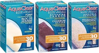 AquaClear Fluval 30 Maintenance Kit Hang on Back Aquarium Filter Aqua Clear AC30 Carbon Foam Ammonia