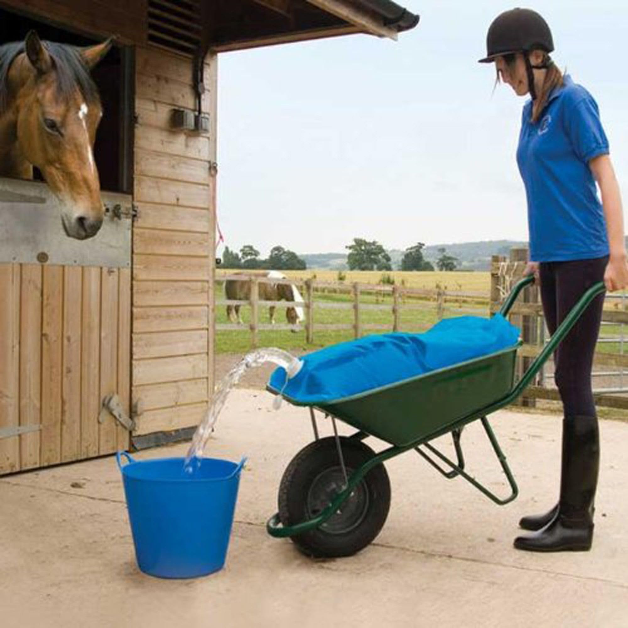 Fishtec Réservoir d'eau Pliable 80 L Antidérapant 100x70 cm Jardin Camping Abreuvement Animaux