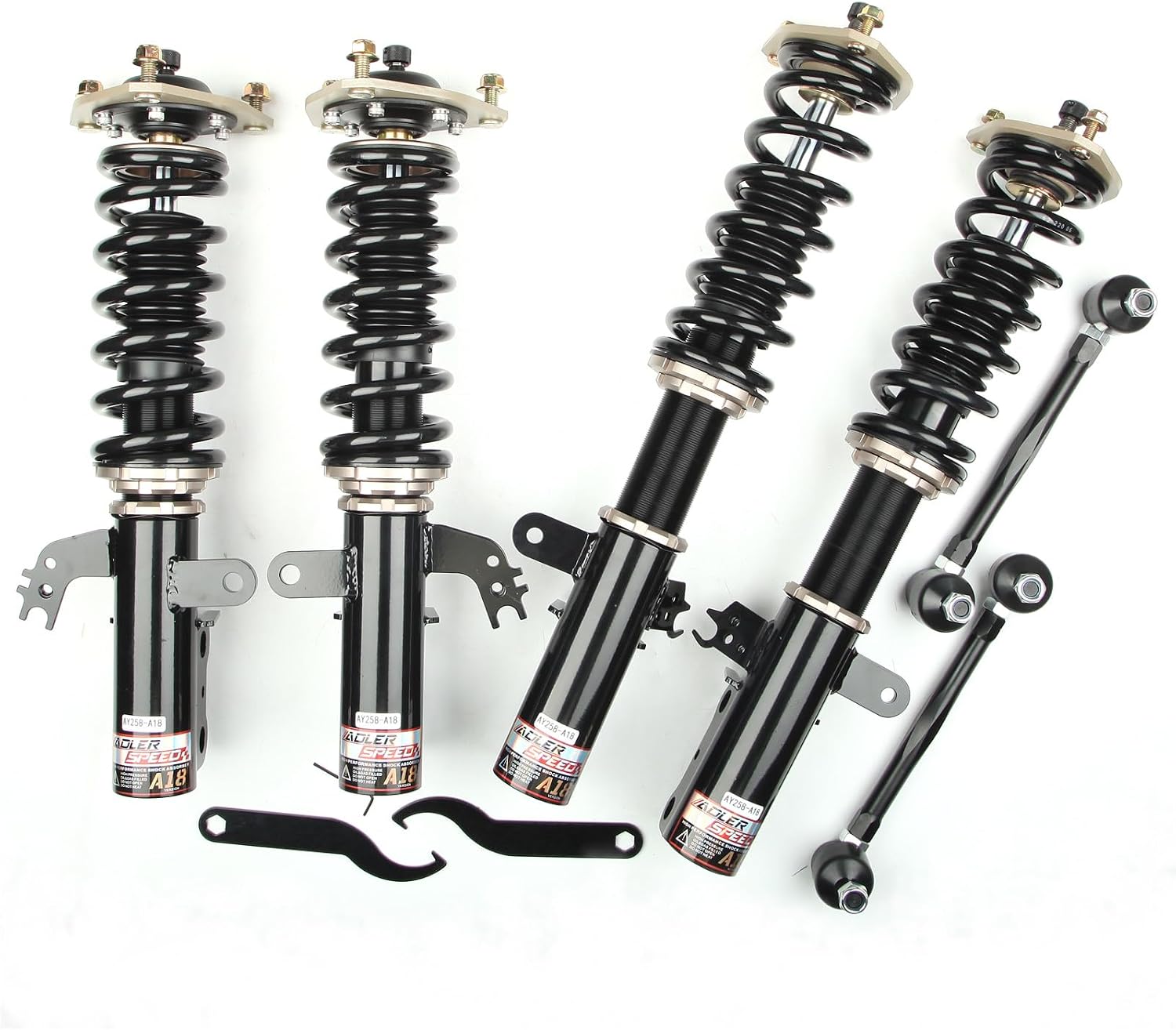 AdlerSpeed 18 Way Adjustable Damper Coilovers Suspension Kit Compatible with Toyota Camry L/LE/XLE 12-17