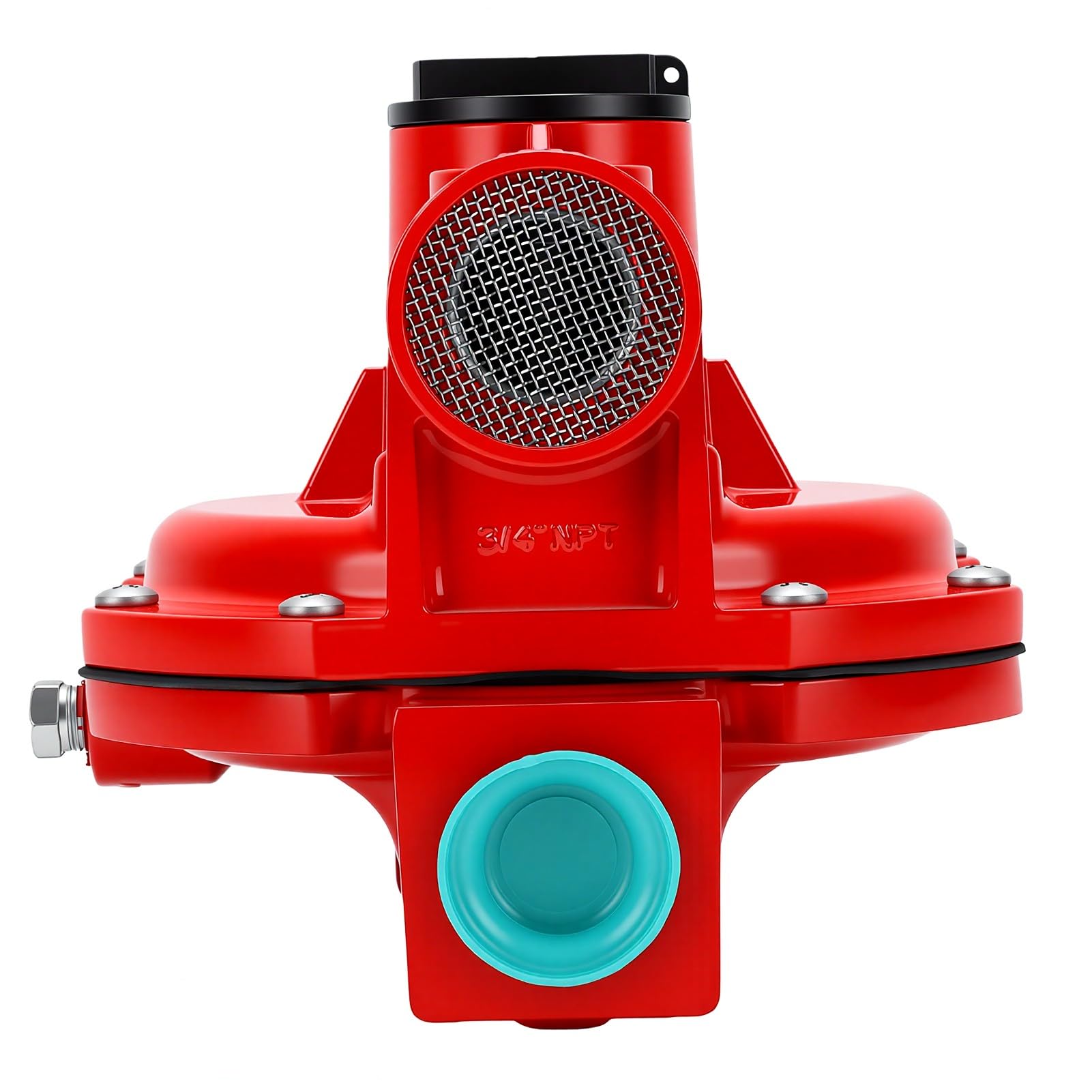 Regulador de Gas Natural, Ajustable 4-6 PSI 250 PSI Entrada 3/4 NPT Regulador de Gas LP, Cuerpo de Hierro Fundido con Pantalla de Filtro de Válvula de Alivio para Estufas Industriales