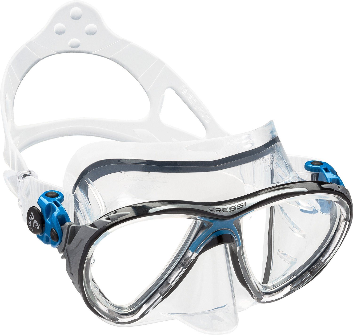 Masque Plongée CRESSI Big Eyes Evolution - Vision Panoramique Jupe Silicone (Fabriqué Italie)
