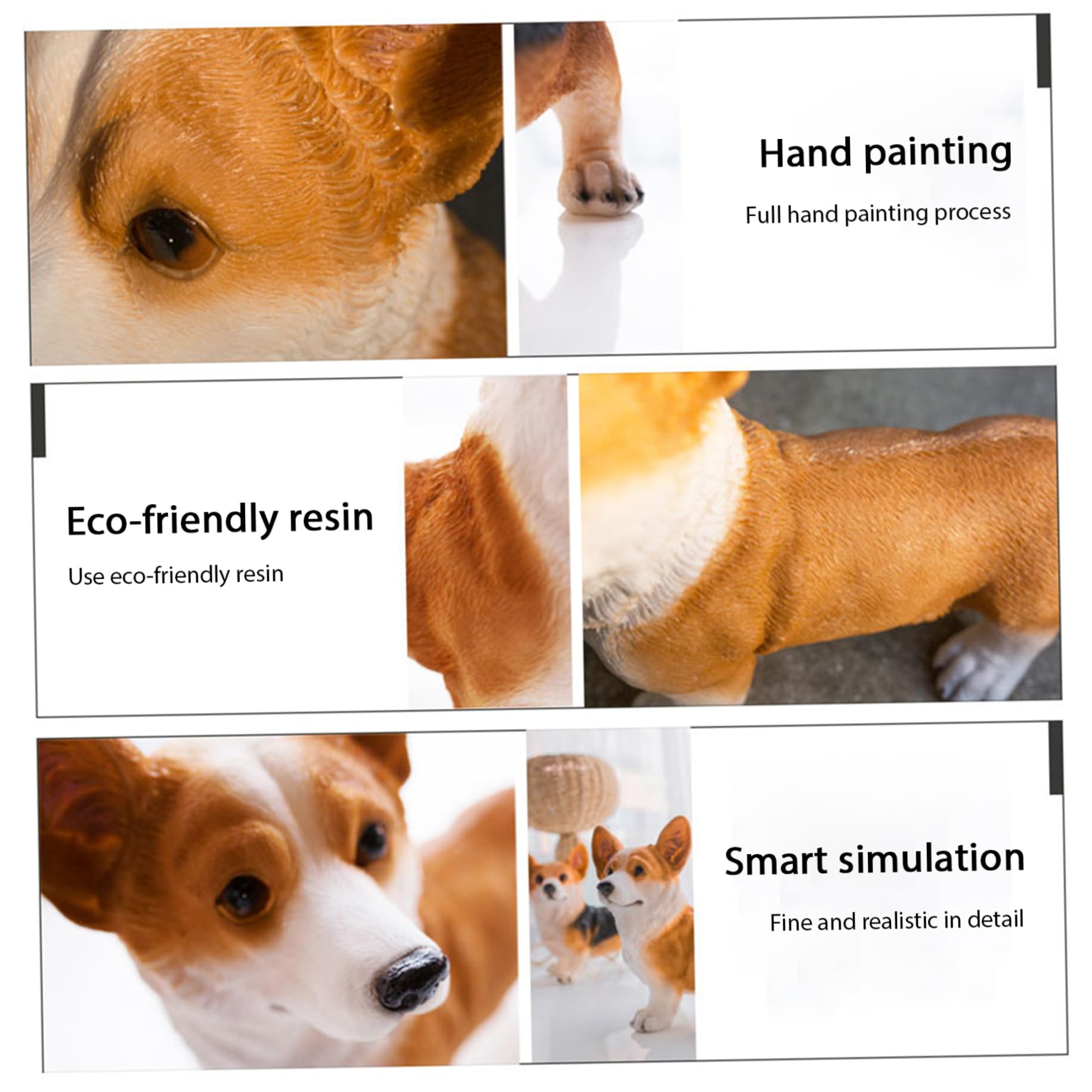 Corgi Figur – Realistische Miniatur Aus Kunststoff, 10,5x8,5x4 Cm, Perfekt Als Deko