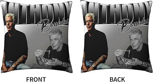 Miniatura 2 de Anthony Chef Bourdain - Fundas de almohada decorativas de 18 x 18 pulgadas, funda cuadrada para sala de estar, dormitorio, sofá, coches