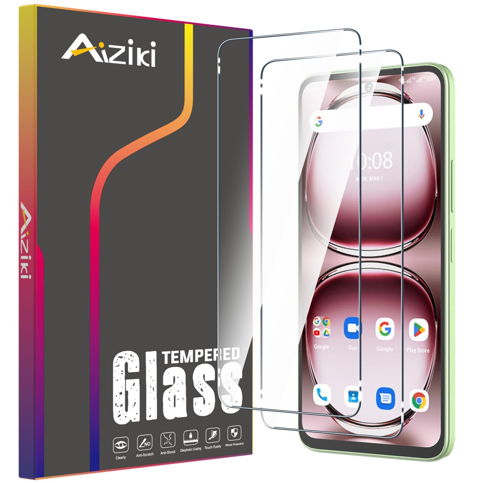 FZZSZS (2-Pack) For Umidigi Note 100 5G Tempered Glass Screen Protector, Anti Scratch 9H Hardness Protective Film HD Clear Anti-Fingerprint Bubble - View #4