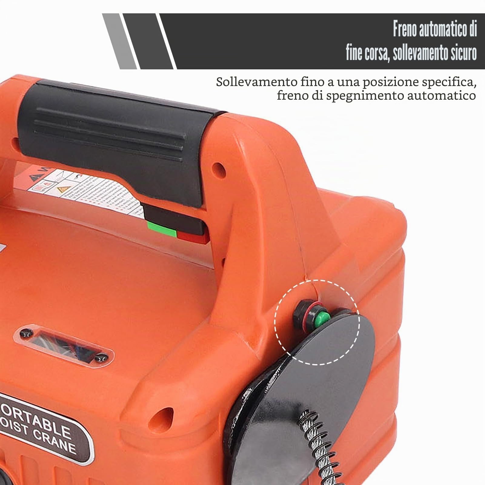 Verricello Elettrico a Fune, Paranchi Elettronici a Fune 500 Kg/1100 Lb con Telecomando Wireless Protezione Sovraccarico 7,6 M/25 Piedi Altezza di Sollevamento Massima