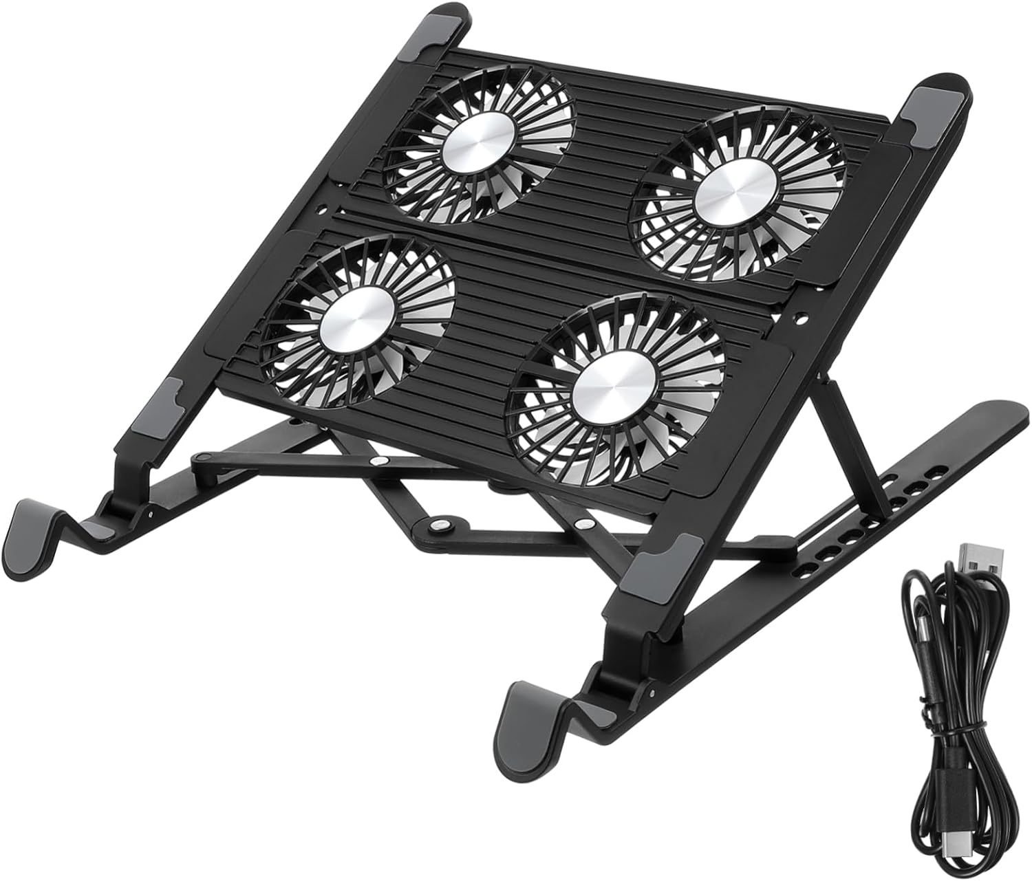 Veemoon Elevate Laptop Cooling Fan Stand Sturdy Plastic Radiator Bracket Desk Laptop Stand