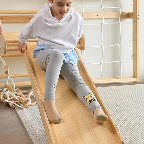 Miniatura 3 de Avenlur Gimnasio de pared con escalera sueca 5 en 1 Neem, con escalador de pared de carga, columpio de escalera sueca, escalera de cuerda, barra de