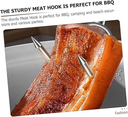 Miniatura 9 de Yardwe Gancho de carne resistente al desgaste para uso diario, accesorio profesional para asar jamón de cerdo diseño para manipular y tornear