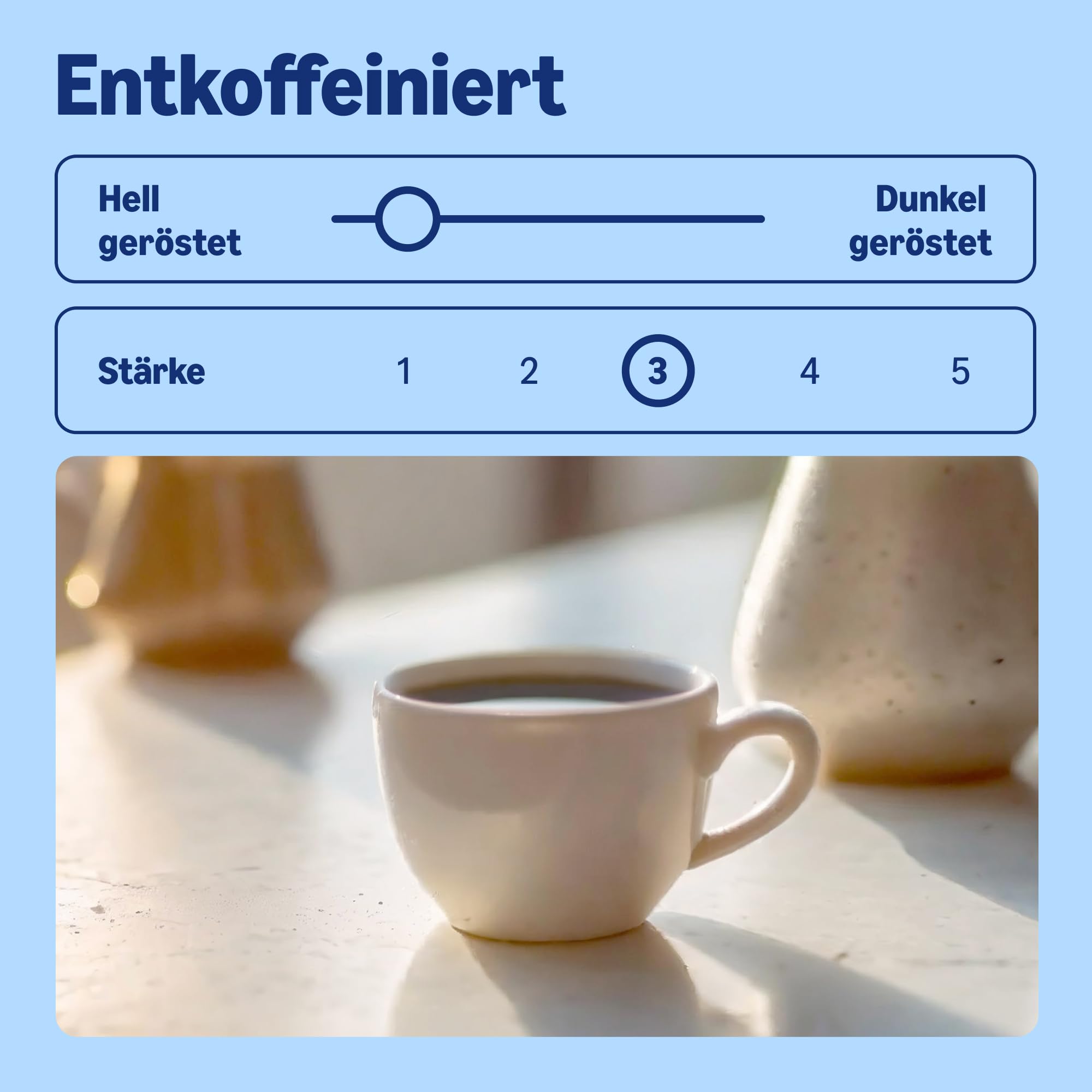 by Amazon Kaffeebohnen, Entkoffeiniert, Lichte Röstung, 2 kg (2 Packungen mit 1 kg), Rainforest Alliance Zertifiziert