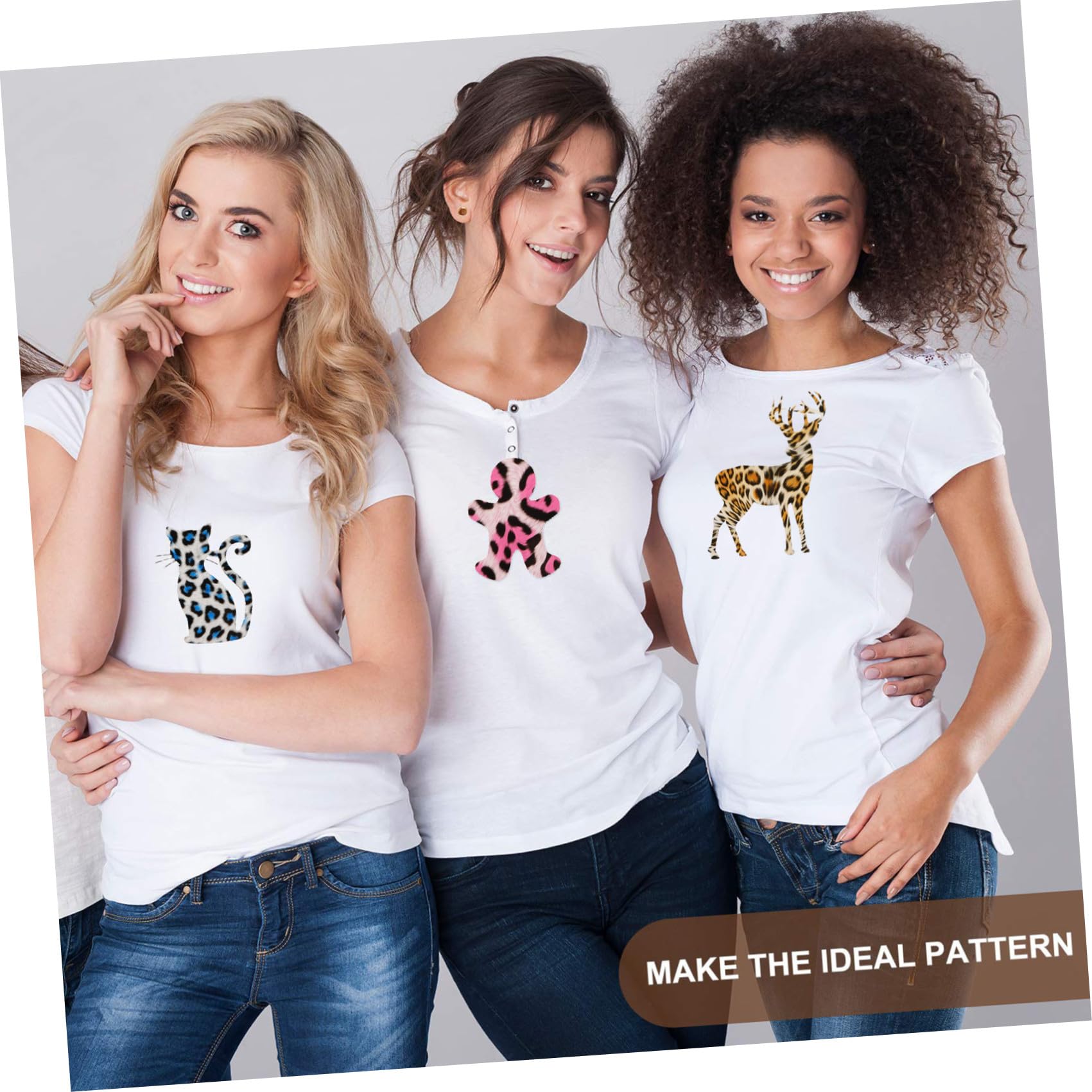 Healeved Leopard Druck Transferfolie 10 Blatt Pu Wärmeübertragungsfolie Textilbeschriftung Folie Selbstgemacht Bekleidungsfolie für T-shirts Taschen und Stoffe