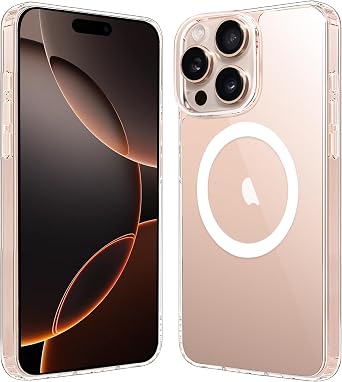 Magnetic Case for iPhone 16 Pro Max Case 6.9-Inch, Compatible with MagSafe Wireless Charging, Transparent Anti-Scratch Back Shockproof Slim Thin Phone Case Cover