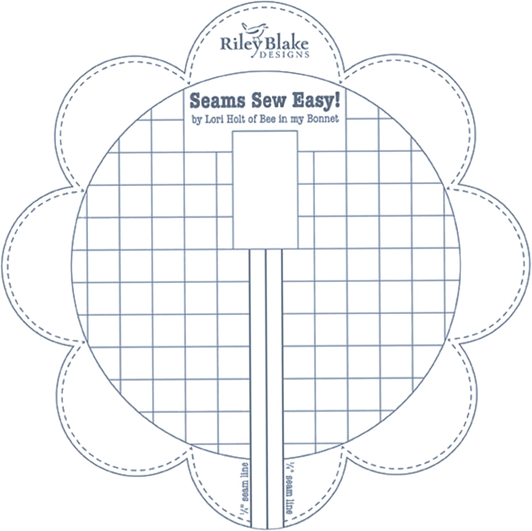 Riley Blake Designs - Seam Guide (Denim) - Quilting Notion - Sewing Tool - Plastic