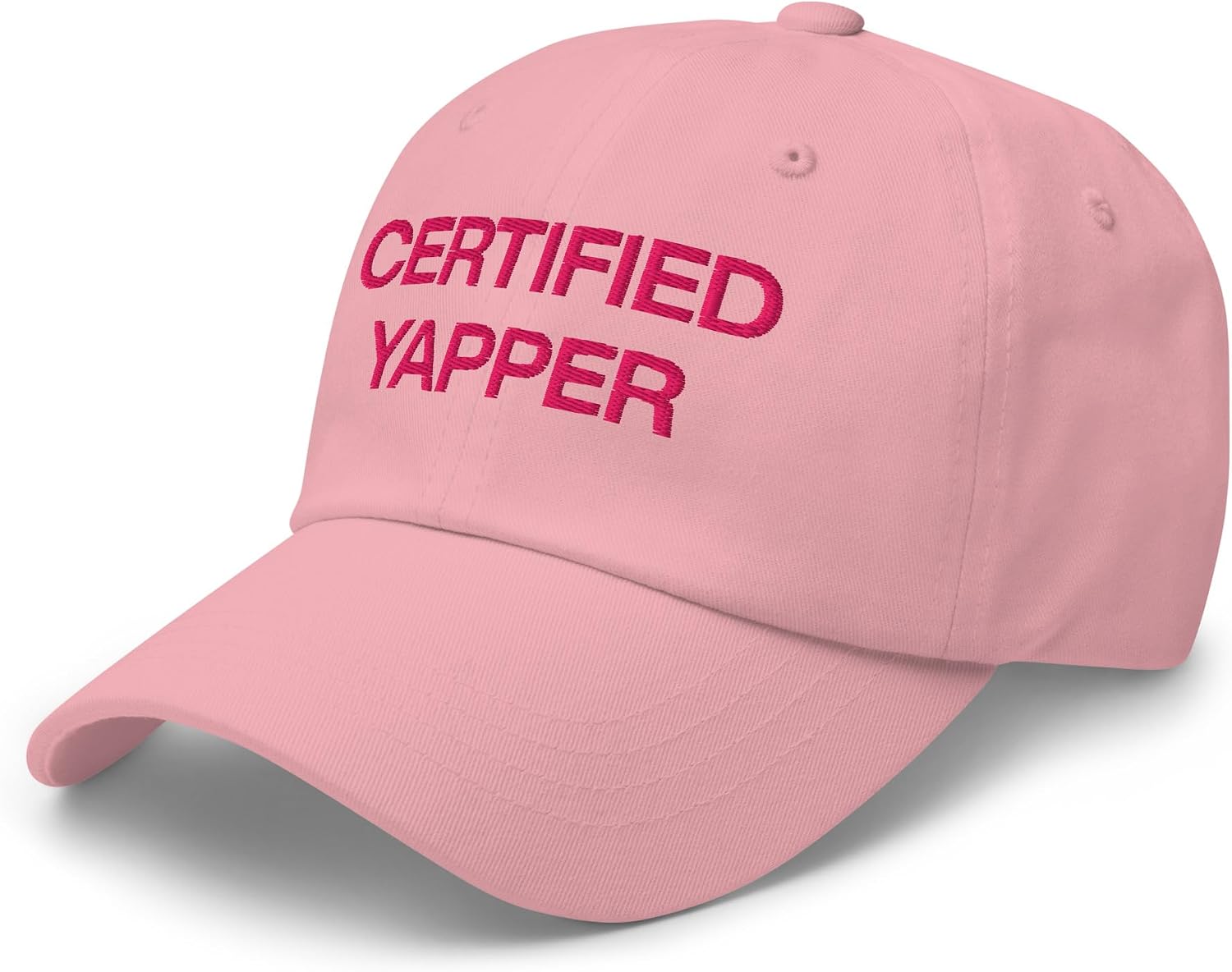 Certified YAPPER Embroidered Dad Hat, Loud & Proud Talker Hat, Funny Statement Cap for Big Talkers