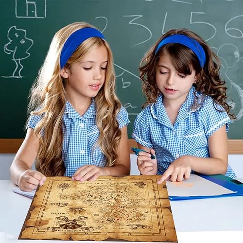 Miniatura 5 de Telescopio monocular pirata con brújula de bolsillo del mapa del tesoro  Juego de accesorios plegables para fiestas