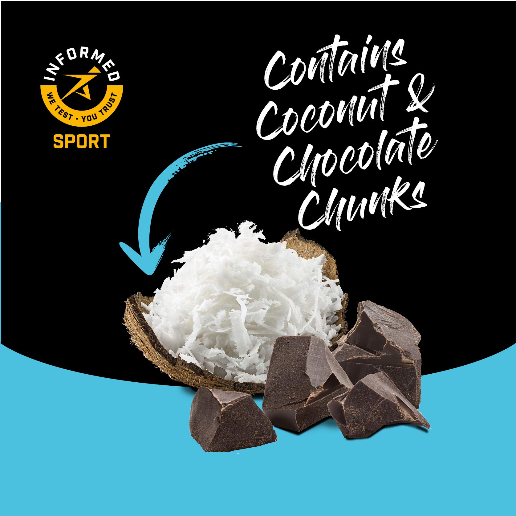 getBuzzing High Protein Nut Free Bars, Chocolate Coconut, 55 g, Pack of