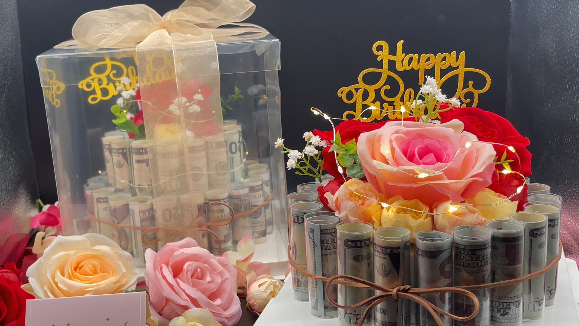 Birthday Money Cake Box - Pull-Out Cash Gift Holder, DIY Surprise Present - View #8