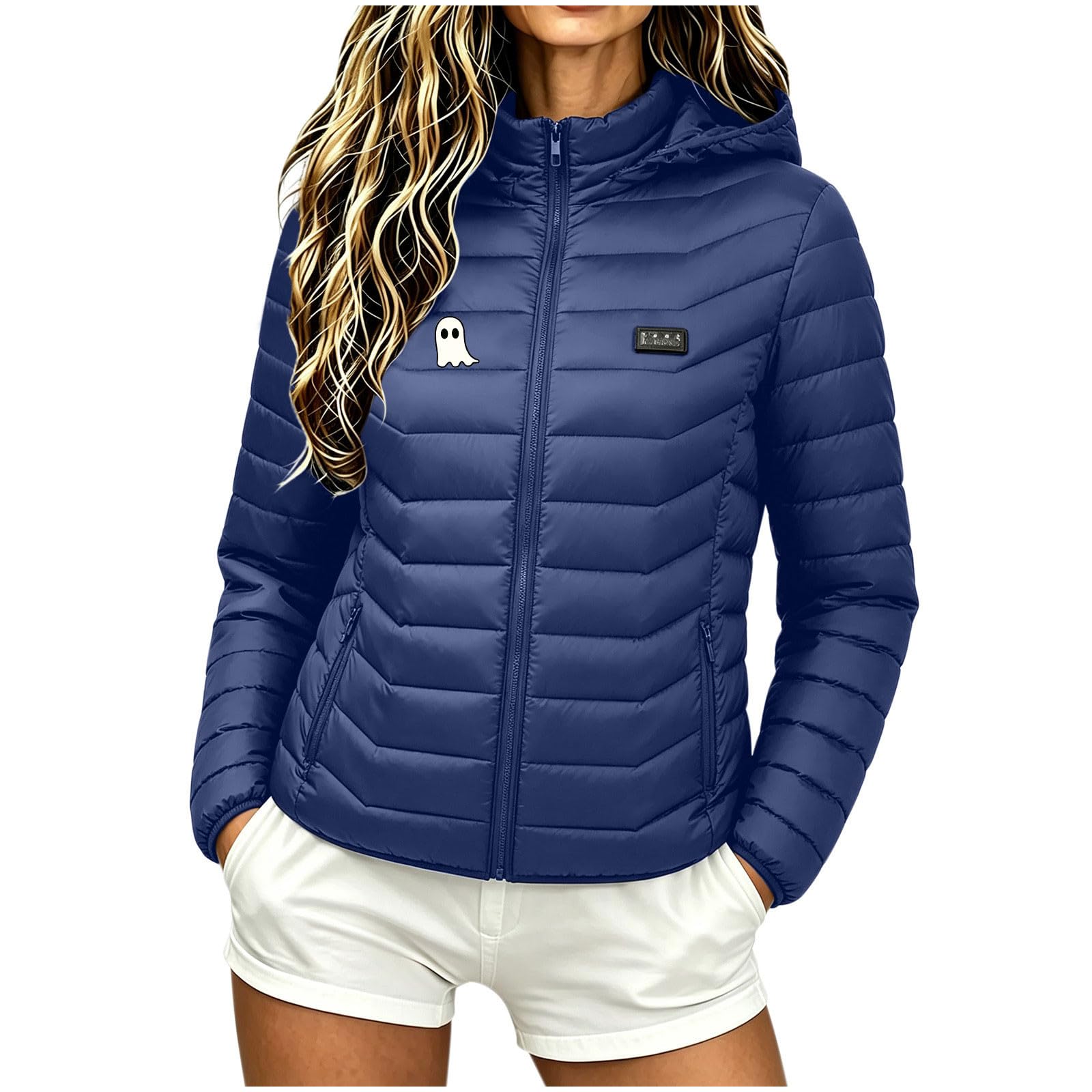 Chaqueta Calefactable Mujer,21 Zonas de Calor y 4 Controles Independientes