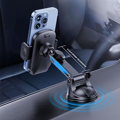 Miniatura 2 de Soporte de teléfono para automóvil, actualización 2025, ventosa fuerte, soportes de teléfono con rotación de 360 para el salpicaderoparabrisas de tu