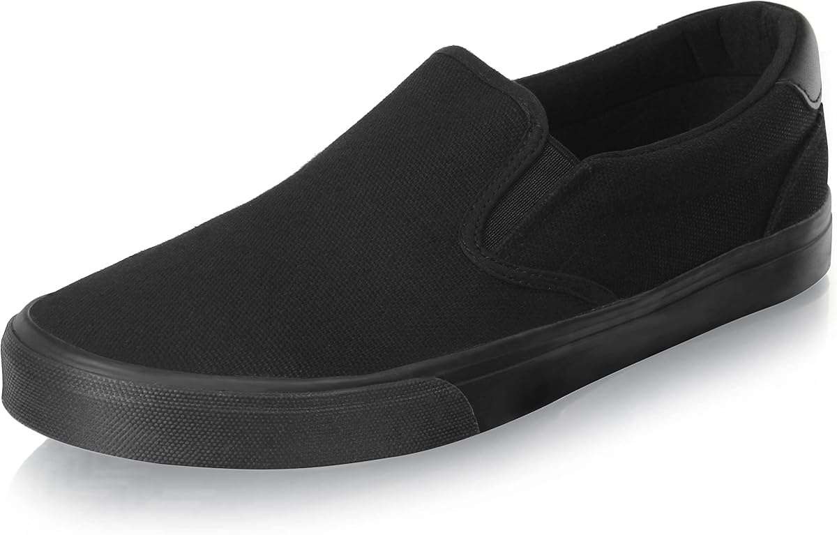 Zapatos clásicos negros de caña baja para hombre, zapatillas de lona a la moda con plantilla suave, zapatos de vestir informales para hombres, zapatos cómodos para caminar
