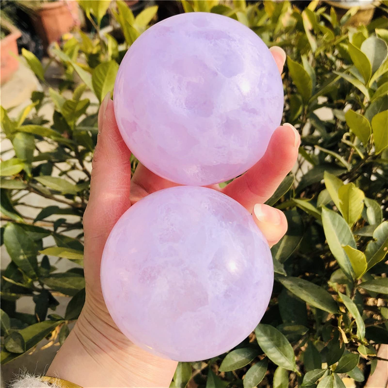 7cm Natural Crystal Ball Quartz Stone Rock Melt Polvere Piena Feng Shui Energy Ball Reiki Decorazione