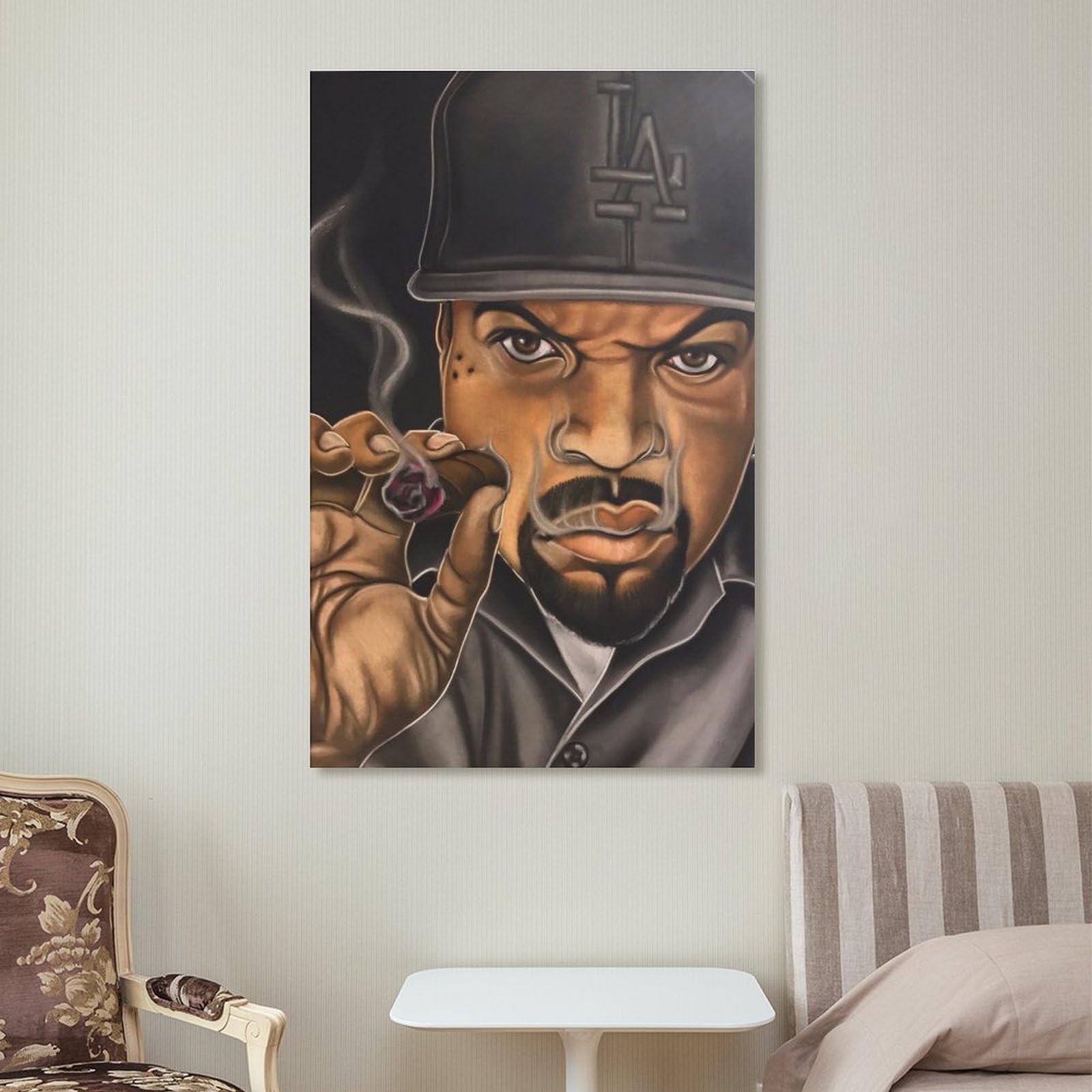 Poster artistico su tela, motivo: cantante rap hip hop, tutte le stelle, decorazione artistica da parete, poster decorativi moderni per la casa, 40 x 60 cm