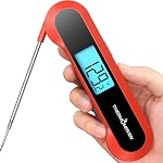 ThermoMaven Professional 0.5 Sec Instant Read Meat Thermometer Digital, NIST Certified ±0.5℉ Accuracy, Auto Rotate Large LCD Display, Waterproof Cooking Thermometer for Baking Grill BBQ Smoker Oven | 0.5 Sec Read Time, NIST Certified ±0.5℉ Accuracy,