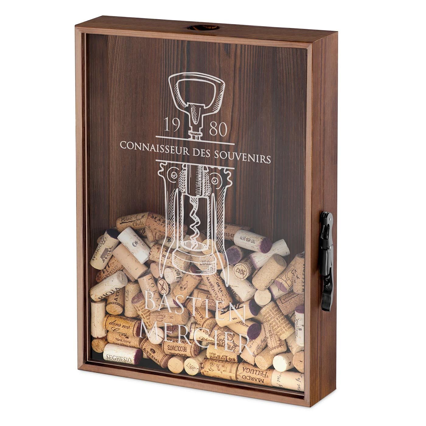 Maverton Boîte aux Bouchons pour Homme - Coffret Personnalisé pour Collectionneurs de Capsules - Ouvre-bière inclus - Cadeau Homme - Cadeau Anniversaire Homme - Cadeau Personnalisé - tire-bouchon