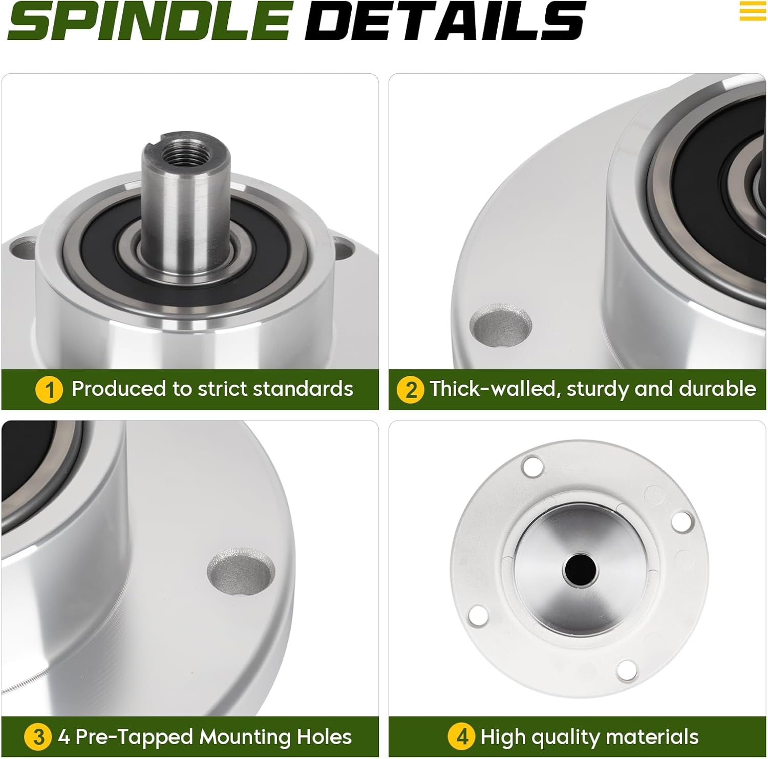 037-2000-00 Spindle Assembly 037-2050-00 for Bad Boy 42 48 54 inch Mower Deck, Fit for Bad Boy MZ, MZ Rambler, MZ Magnum Zero Turn Mower 3 Pack