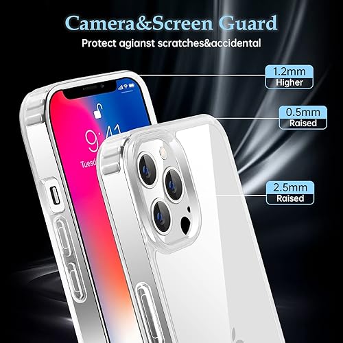 Miniatura 2 de Funda compatible con iPhone 1313 Pro (no amarillea), silicona suave transparente, antiarañazos, a prueba de golpes, diseñada para iPhone 1313 Pro de