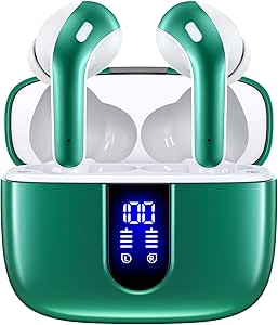 TAGRY Bluetooth Headphones True Wireless Earbuds 60H Playback LED Power Display Earphones with Wireless Charging Case IPX5 Waterproof in-Ear Ear buds with Mic for TV Smart Phone Laptop Computer Sports asin的图片