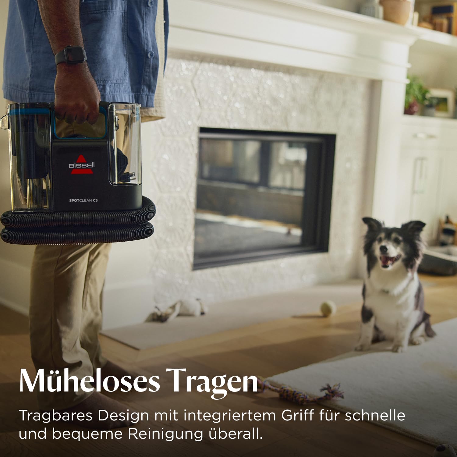 BISSELL SpotClean C5, Polsterreiniger Gerät, Teppichreiniger mit Triple Action System, Leichtgewicht Waschsauger, Nasssauger für Teppiche, Polster, Auto & Mehr, Leistungsstarker 400W Motor, 3861N