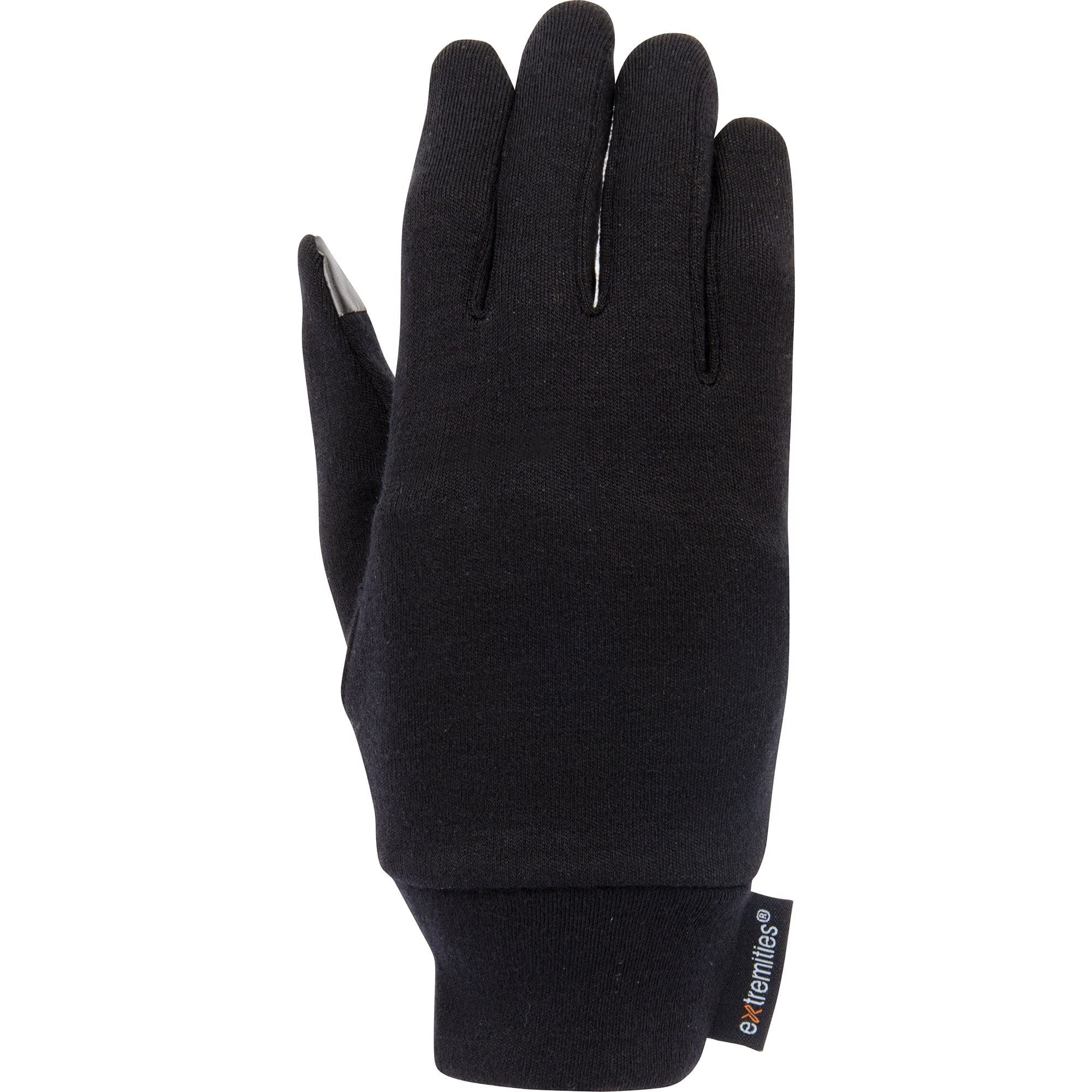 Extremities Unisex Black Merino Touch Glove Liners