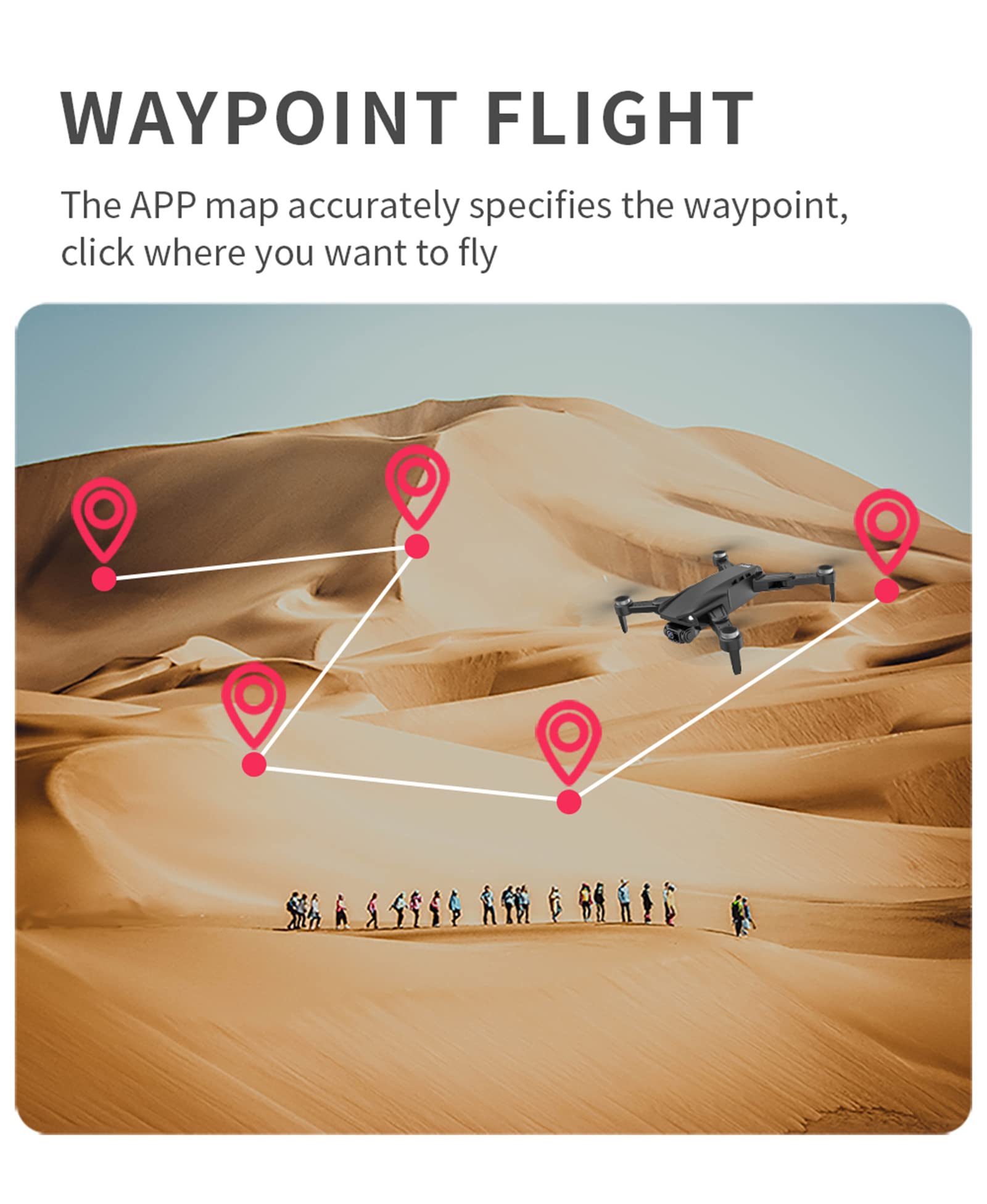 Drone GPS Con Fotocamera Per Adulti 4K, 5G FPV Live Video RC Quadricottero Per Principianti Giocattoli Regalo, 2 Batterie, GPS Ritorno Automatico A Casa, Seguimi, Controllo Di Gravità, Waypoint Fly