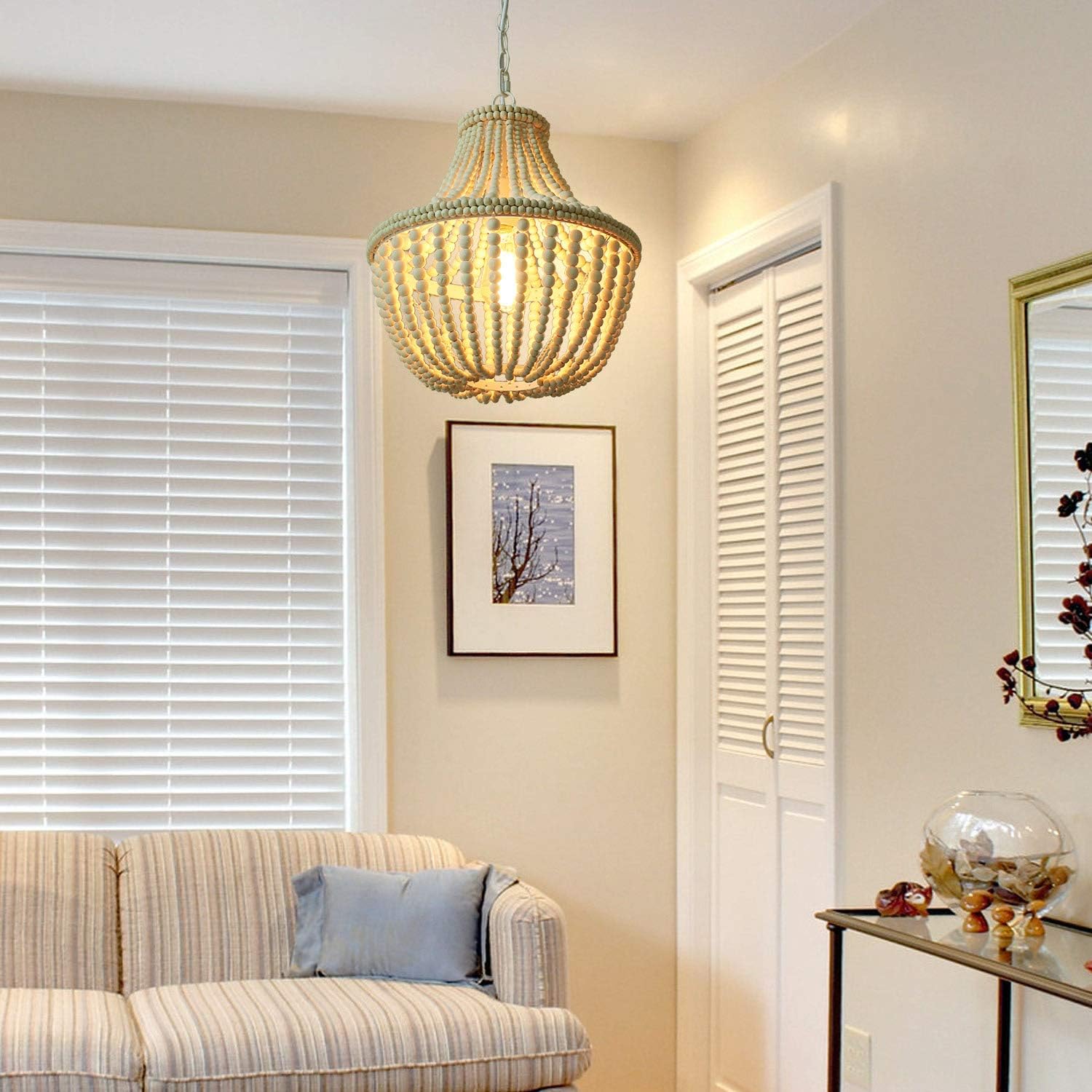 Exclusive Discount 60% Price Anmytek Wood Beaded Pendant Light Modern Farmhouse Chandelier Lamp, Bohemian Home Decor Kitchen Island Rustic Hanging Lighting Fixture, B0010 🔥 Crazy Deals Anmytek Wood Beaded Pendant Light Modern Farmhouse Chandelier Lamp, Bohemian Home Decor Kitchen Island Rustic Hanging Lighting Fixture, B0010