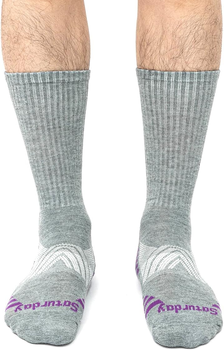 JOYNÉE 7 Pairs Men's Running Sports Week Socks Athletic Comfort Crew Socks,Sock Size:10-13 - Image 7