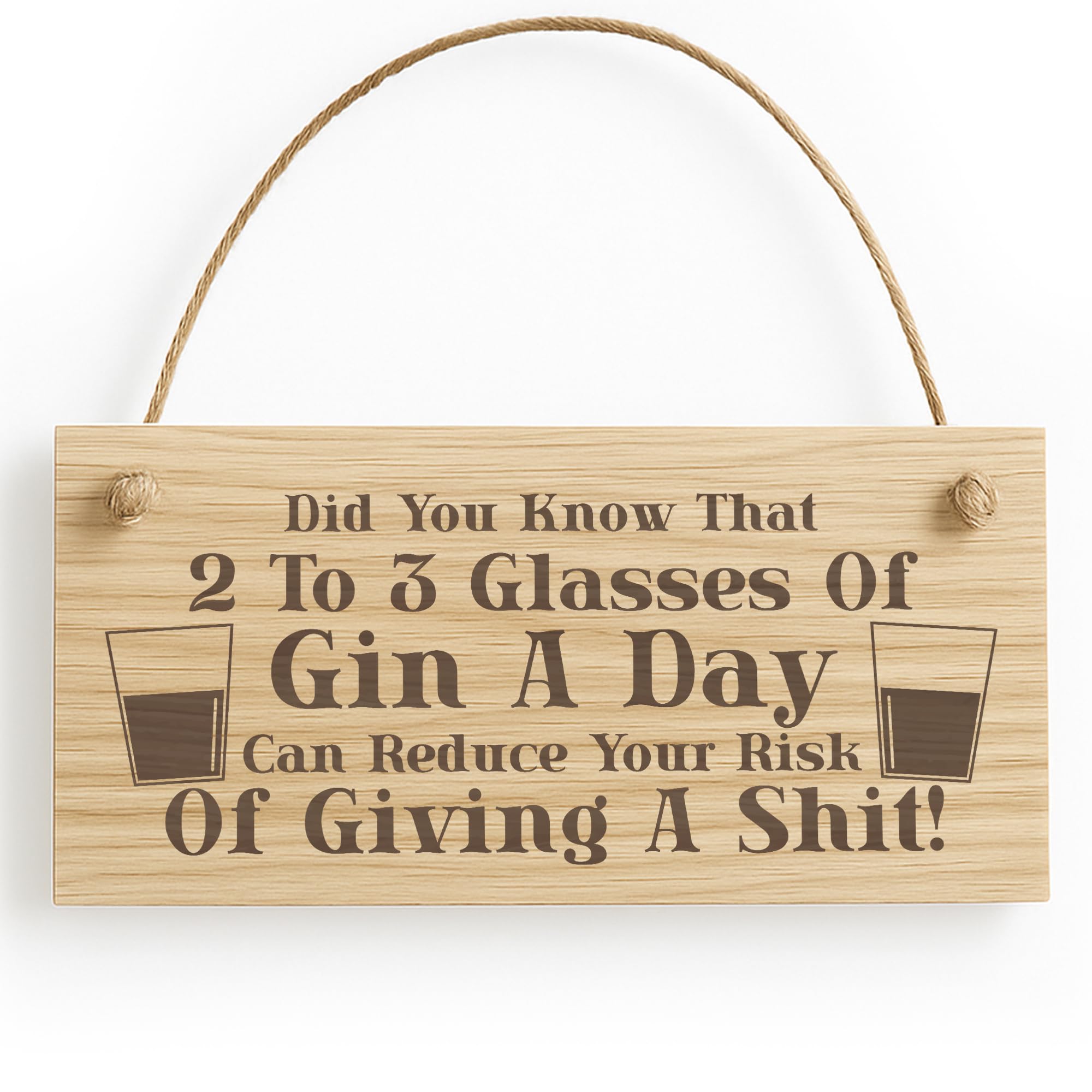 Red Ocean Funny Alcohol Gift Engraved Wood Home Bar Sign Gin Garden Pub Shed Man Cave Plaque Friendship Gift Gin Gift