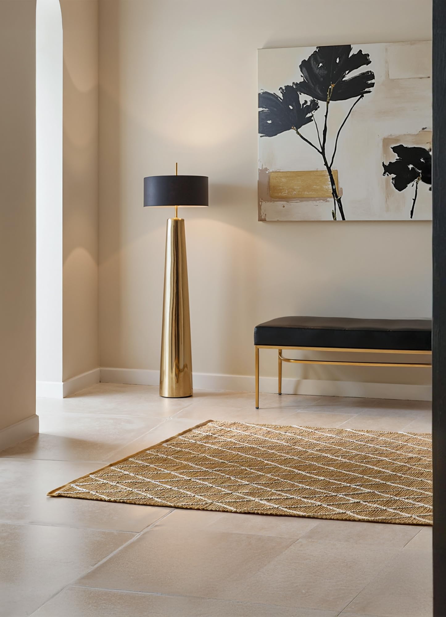 Hanse Home Alfombra de Yute Kunu – Alfombra de salón Natural – Yute y algodón – Tejida a Mano y respetuosa con el Medio Ambiente – Alfombra Bohemia de Fibra Natural para salón, Dormitorio, Comedor –