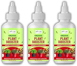 Atom Agrotech Plant Growth Enhancer Supplement 50ml- Root Enhancer For Plants, Best Organic Supplement For Gardening & Outdoor plants, Home & kitchen Gardening | Pack Of 3 (3)